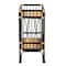Bali & Pari Dalinda Modern Bohemian Two-Tone Black and Natural Brown Rattan 2-Tier Kitchen Cart 241-13396-ZORO - alternate 4